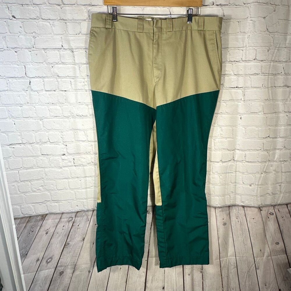 Vintage Stafford's 40 Khaki Reinforced Canvas Leg Field Hunt‎ Briar Brush Pants